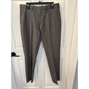 J.CREW 36x33.5 Gray Bowery Classic Flat Front‎  Mens Dress Chino Pants
